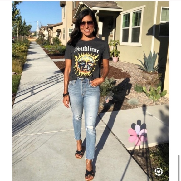 Sublime Sun Logo Band T-shirt in Washed Grey - Picture 5 of 6